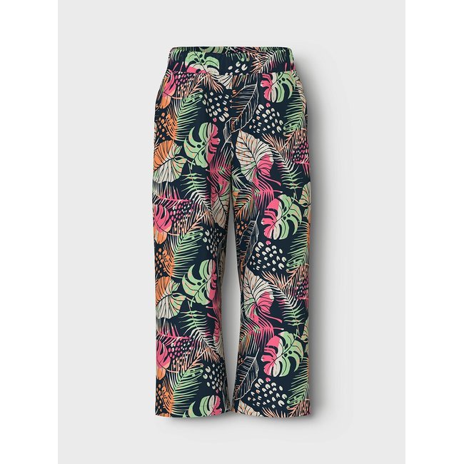 Calças fluidas estampadas estampado <span itemprop=