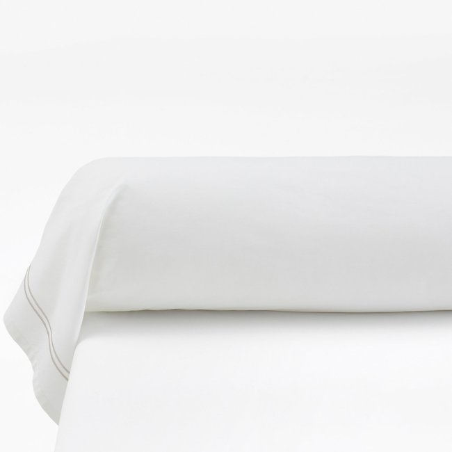 Taie de traversin percale pur coton, Palace blanc LA REDOUTE INTERIEURS