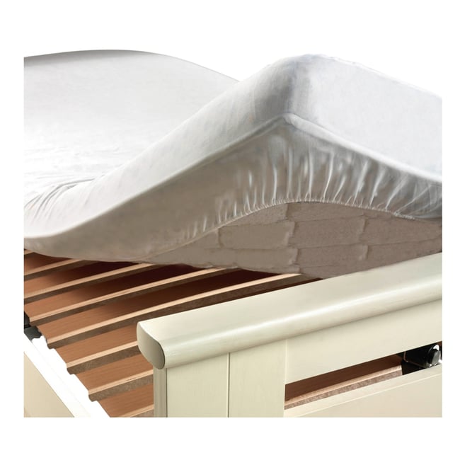 Protege matelas eponge Peva anti acariens 160 x 200 cm Ponny blanc <span itemprop=