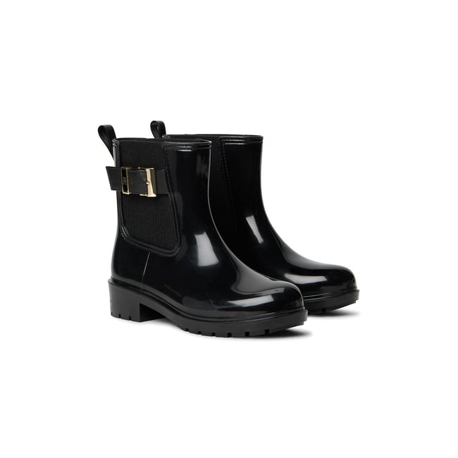 Botines para la lluvia negro <span itemprop=