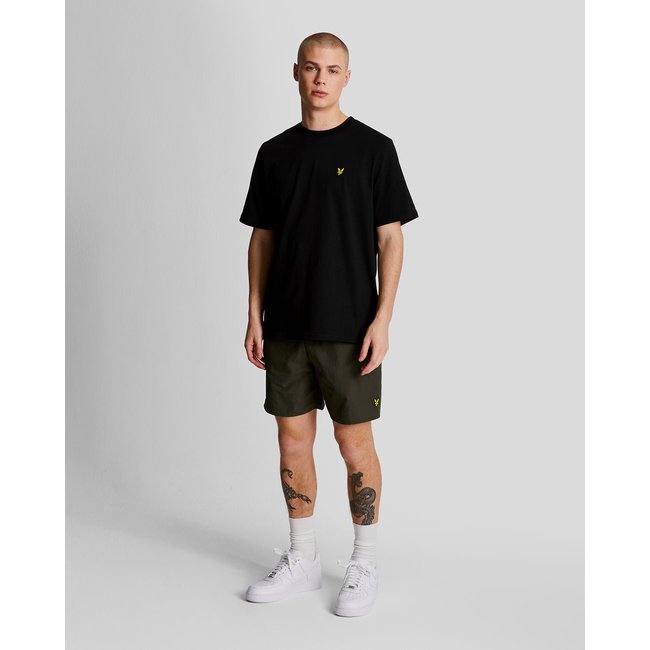 Short de bain Plain olive <span itemprop=