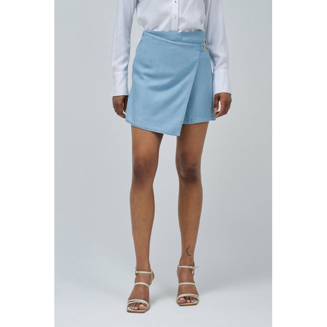 SKORT EN LIGHTDENIM bleu turquoise <span itemprop=