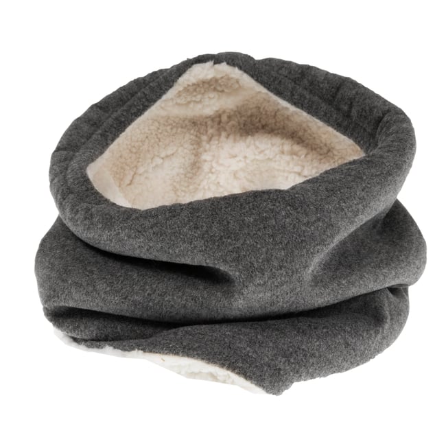 Tour de cou doublure sherpa gris <span itemprop=