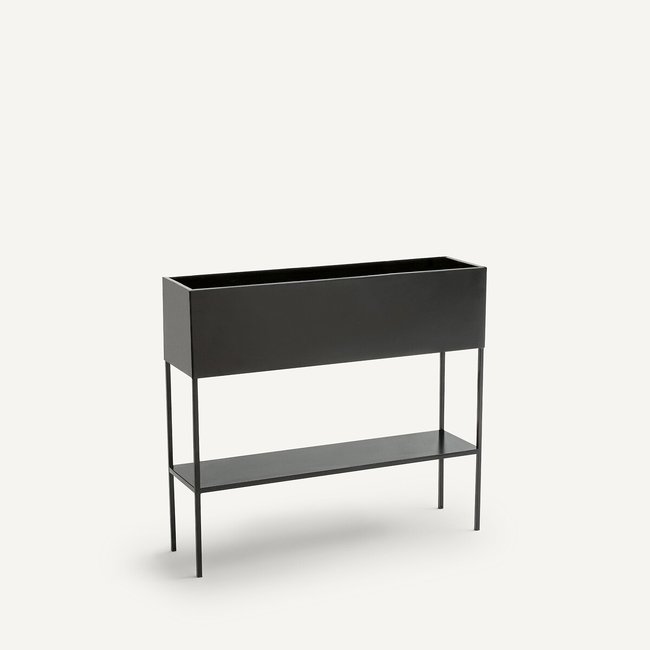 Console planteur en fer, Consuela noir mat <span itemprop=