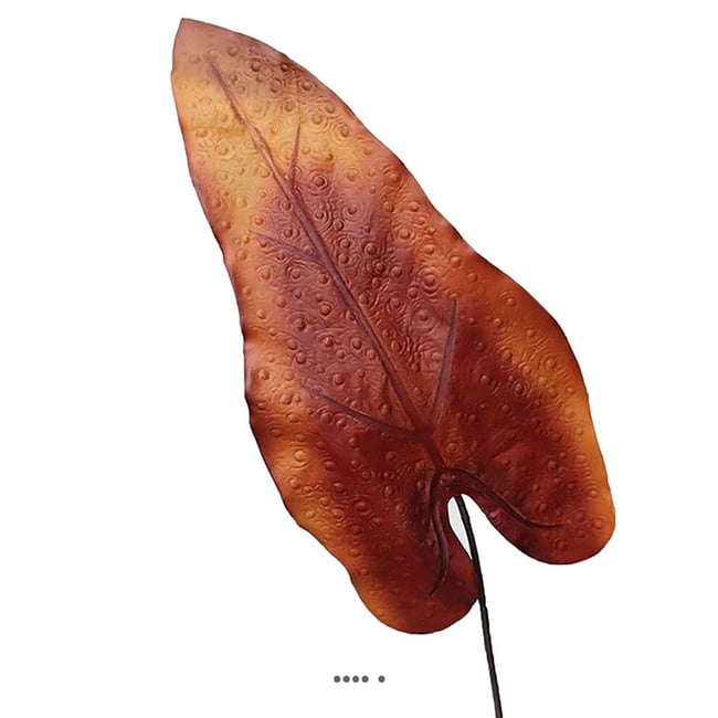 Feuille de caladium artificiel en tige H 80 Couleur automne <span itemprop=