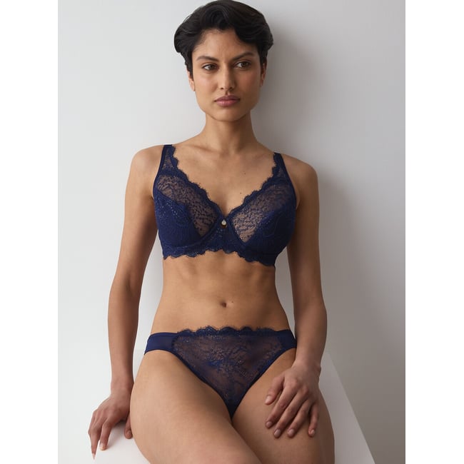 Soutien-gorge emboitant Amourette SPARKLE W bleu marine <span itemprop=