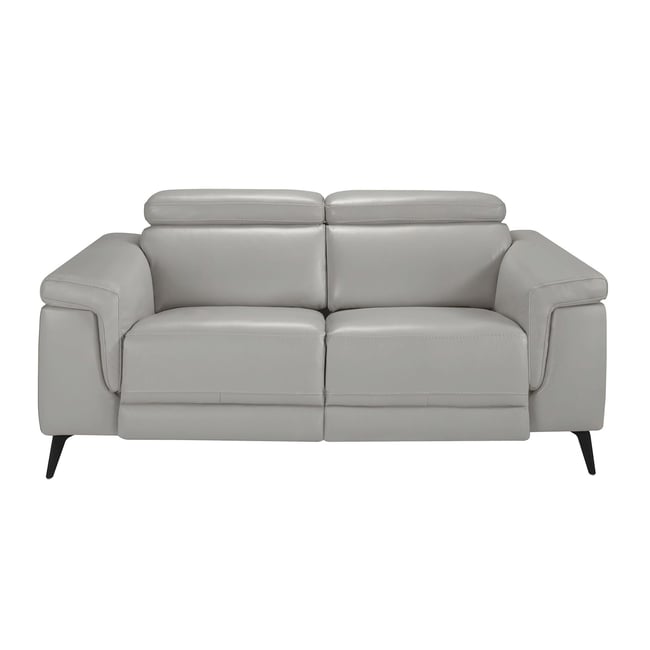 Canapé rembourré en cuir Couleur gris | noir <span itemprop=