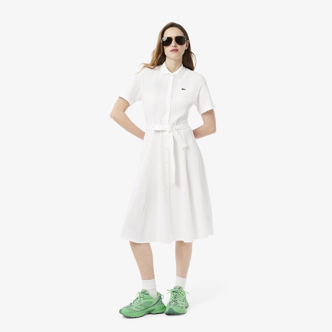 Robe polo évasée manches courtes - LACOSTE