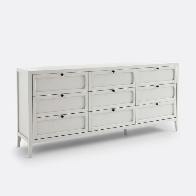 Commode 9 tiroirs, Eugénie Couleur gris <span itemprop=