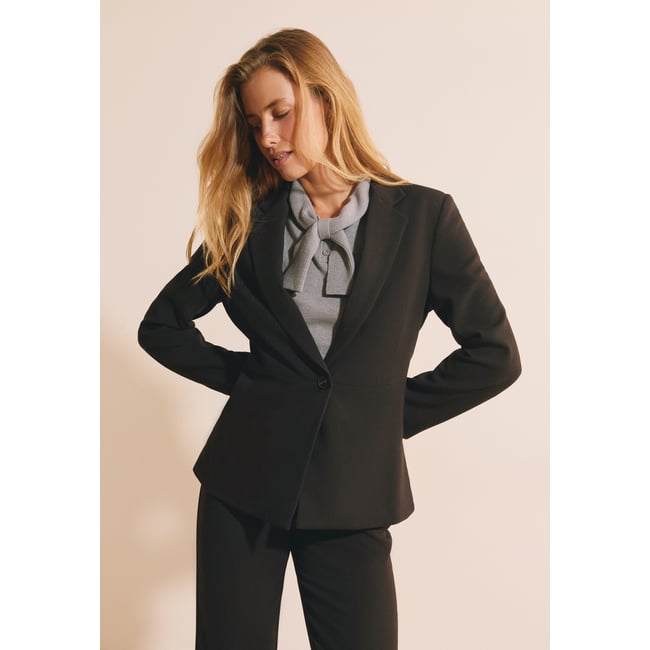 Veste peplum PITA noir <span itemprop=