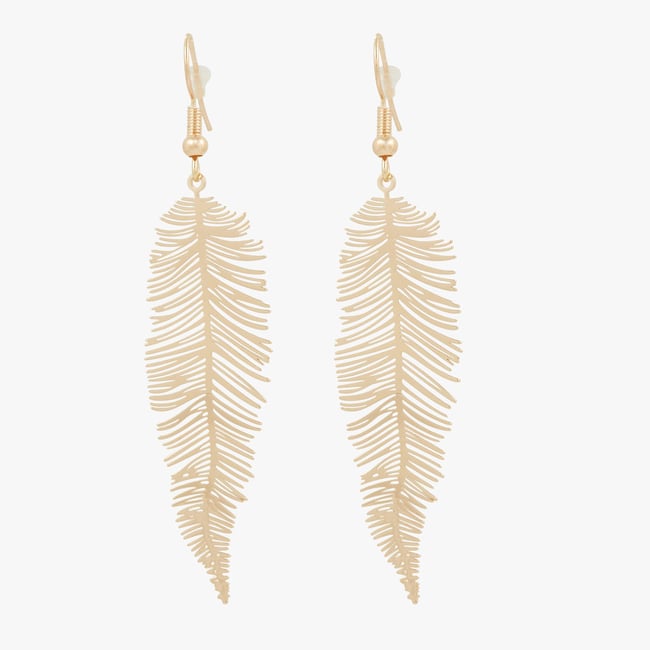 Boucle d'oreille plume filigrane - LOLLIPOPS