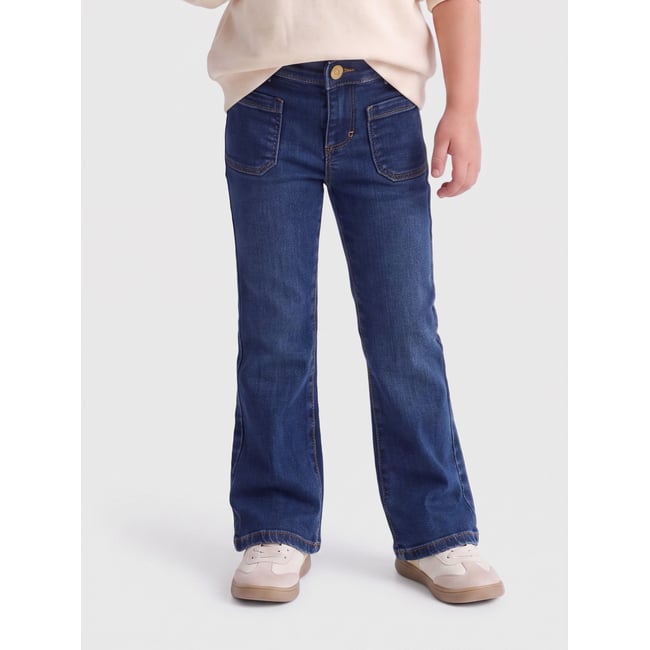 Jean Flared medium blue denim <span itemprop=