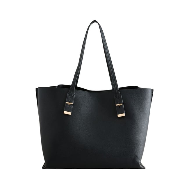 Fourre-tout structuré noir <span itemprop=