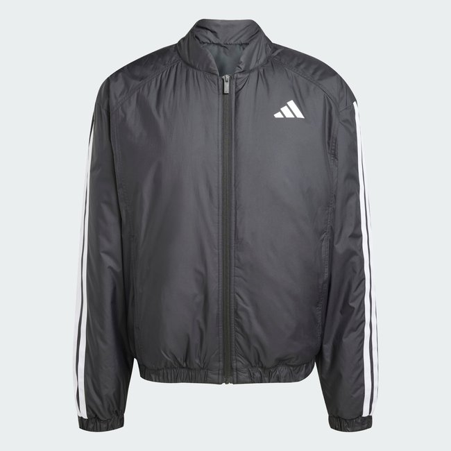 Veste bomber isolante 3 bandes Essentials black <span itemprop=