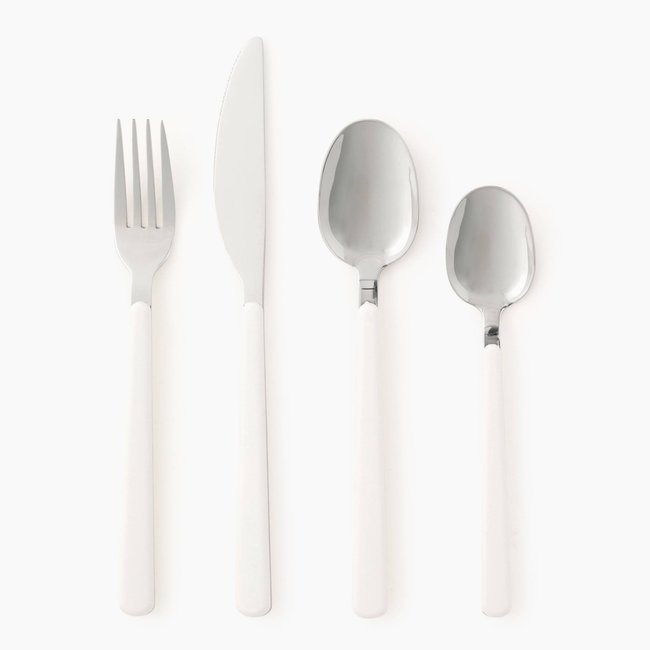 Ménagère 24 pièces, gamme bahia Couleur blanc <span itemprop=