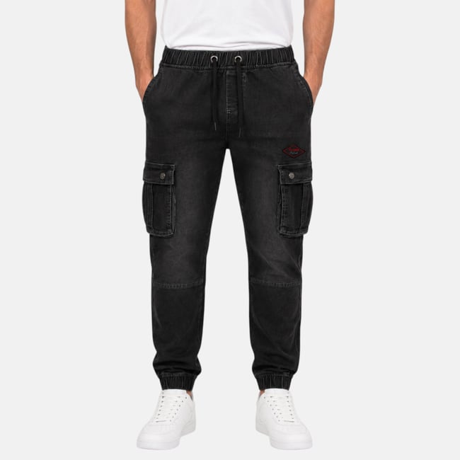 Jean cargo avec poches latérales, coupe droite et taille élastique à cordon SLIM - LEE COOPER
