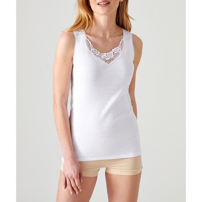 Thermolactyl Vest Top, Grade 3, white, DAMART