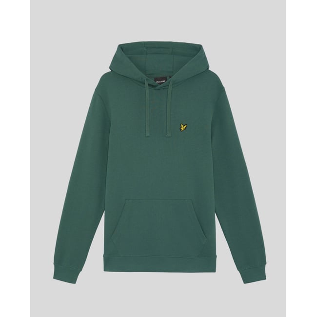 Sweat à capuche en coton loopback vert everglade <span itemprop=