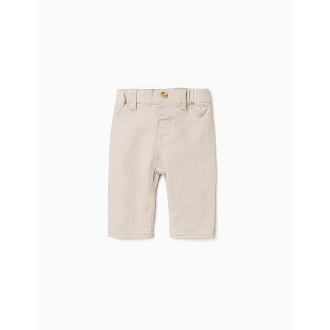 Pantalon en sergé avec doublure beige clair <span itemprop=