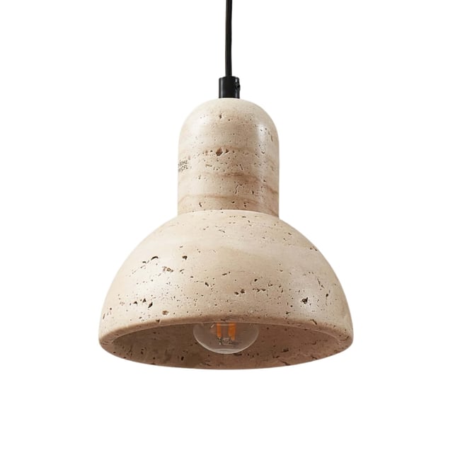 Suspension pierre naturelle travertin - LIOREN Couleur v002235 <span itemprop=