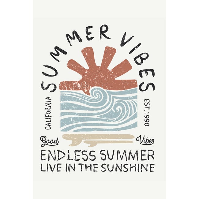 Tableau Sur Toile Ambiance Summer ILLUSTRATION - CEANOTHE
