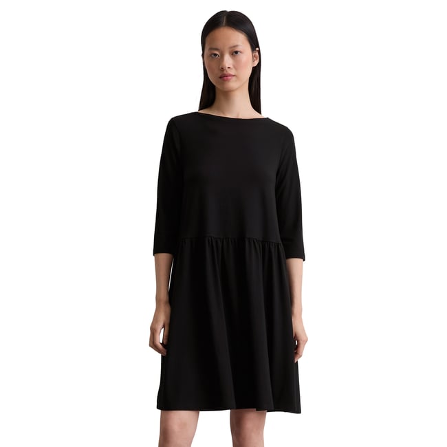 Robe en jersey régulière en TENCEL™ Modal noir <span itemprop=