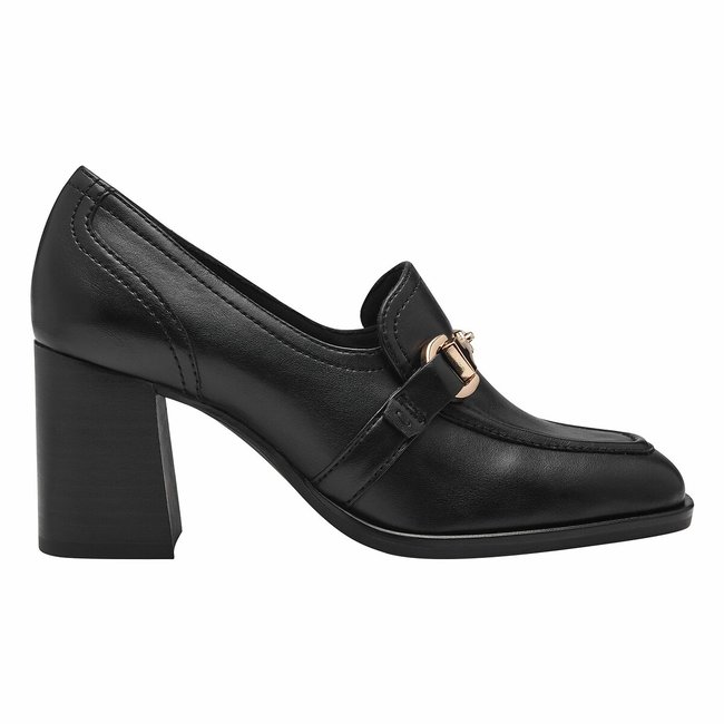 Gelakte loafers met hak <span itemprop=
