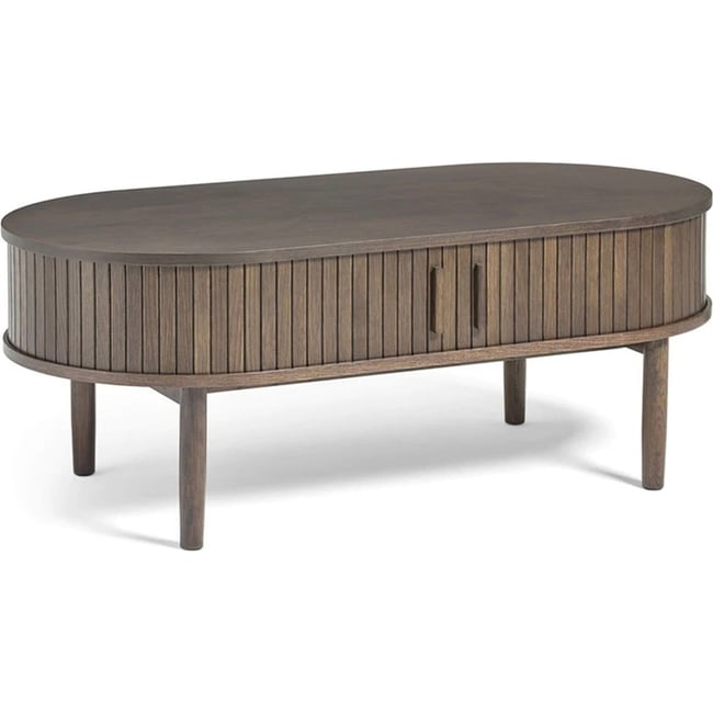 Table basse ovale bois avec rangement META - RECOLLECTION