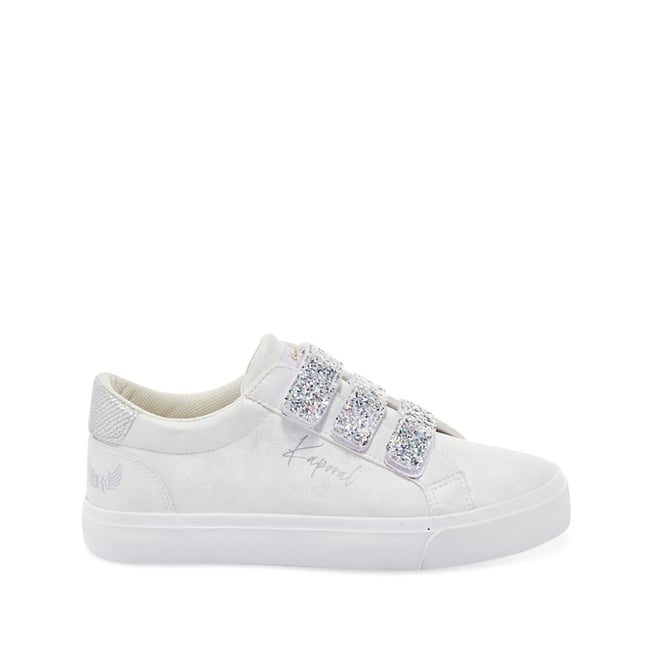 Baskets à scratchs Tippy blanc <span itemprop=