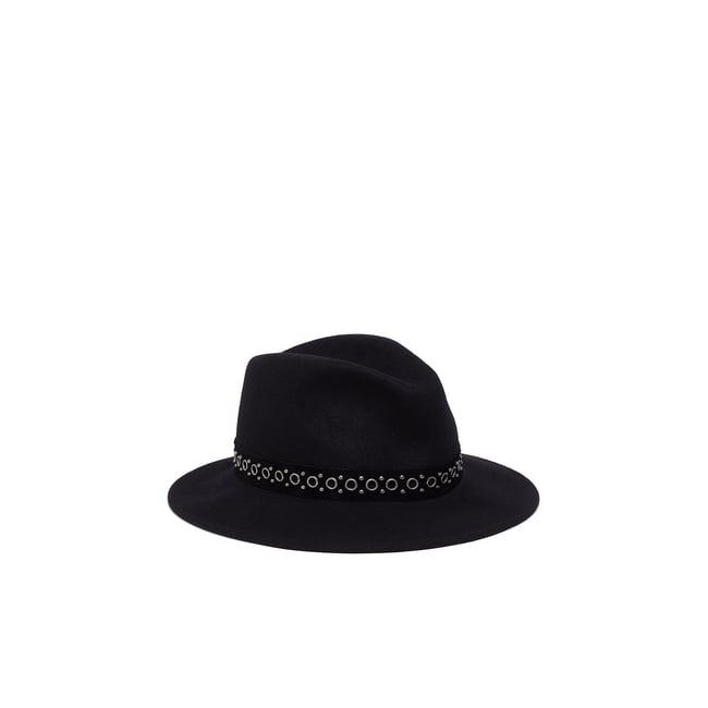 Chapeau fedora noir <span itemprop=