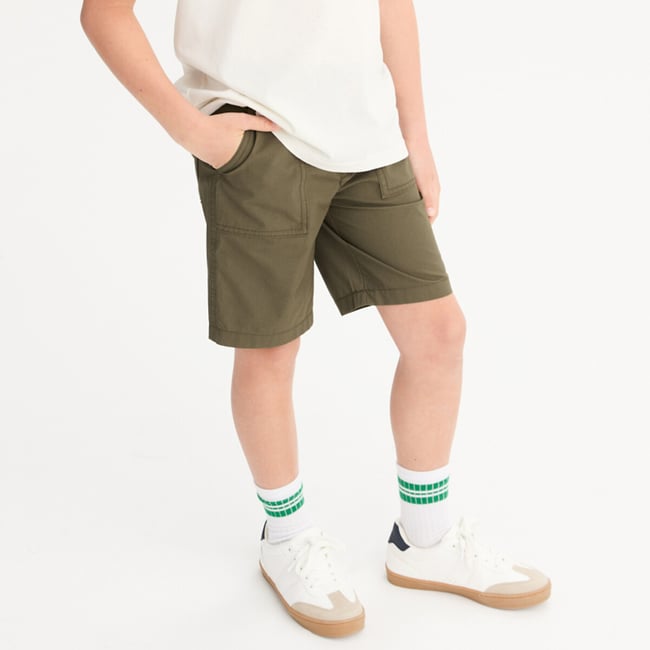 Bermuda de jogging en coton  kaki <span itemprop=