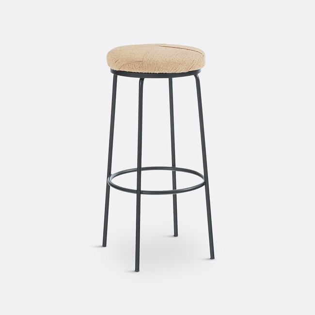 Medin Metal & Paper Rope Bar Stool, natural, LA REDOUTE INTERIEURS