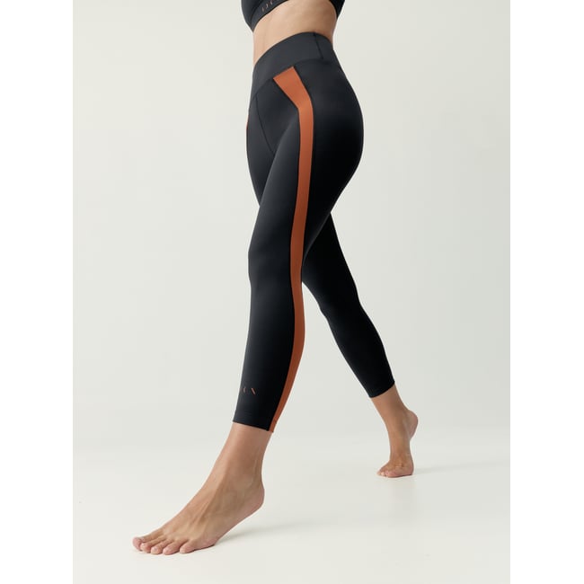 Legging de sport femme Tao Taille extra haute avec poches effet gainant noir/tuile <span itemprop=