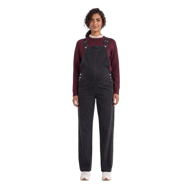 Salopette de grossesse noir <span itemprop=