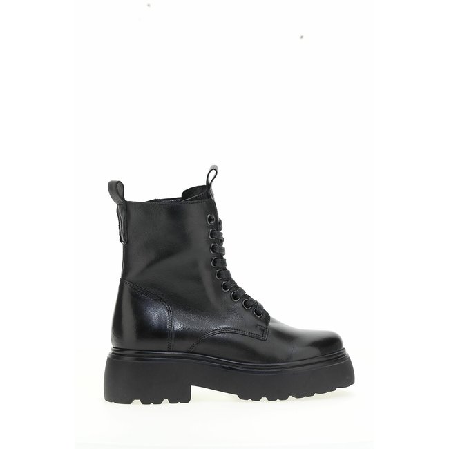 Lederboots mit Schnürung schwarz MJUS