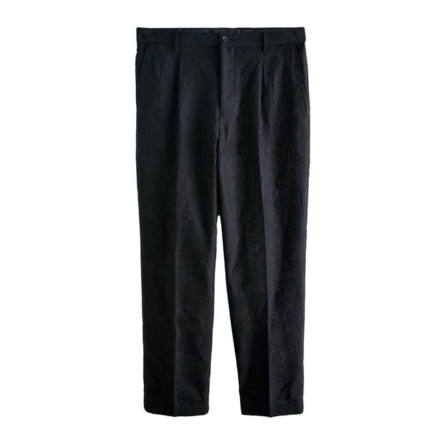 Pantalon costume coton tapisserie noir <span itemprop=
