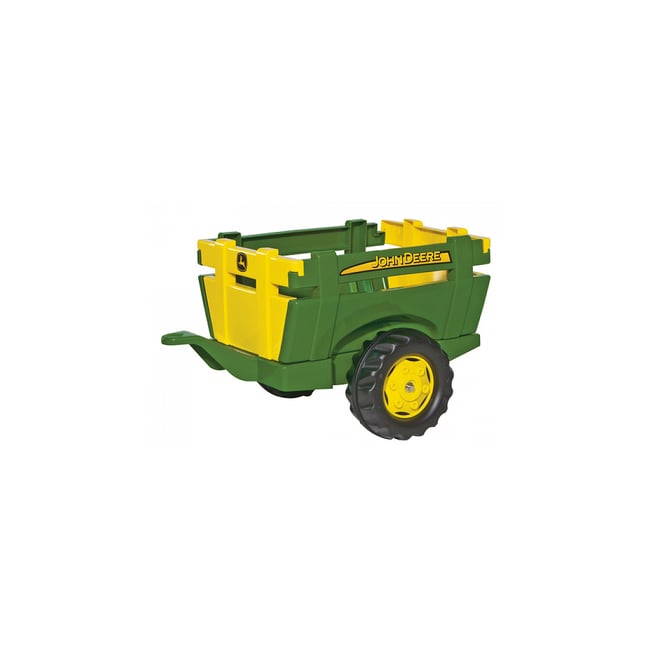 Rolly Toys Remorque Enfant pour tracteur à pédales John Deere vert et jaune <span itemprop=