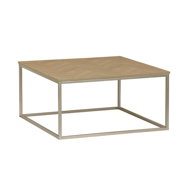 Table basse carrée décor bois décor chevrons BUDAPEST Couleur naturel <span itemprop=