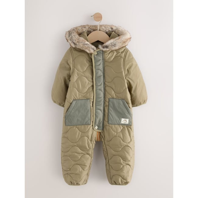 Combinaison de ski imperméable vert kaki <span itemprop=