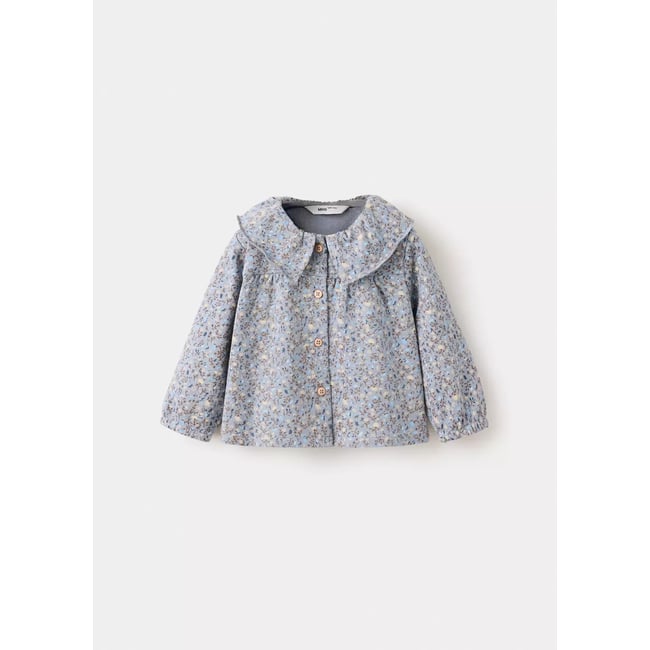 Sweat-shirt imprimé à fleurs bleu <span itemprop=