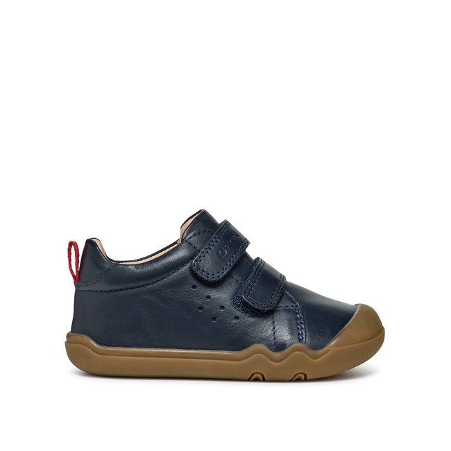 Chaussons souples en cuir Steppieup bleu marine <span itemprop=