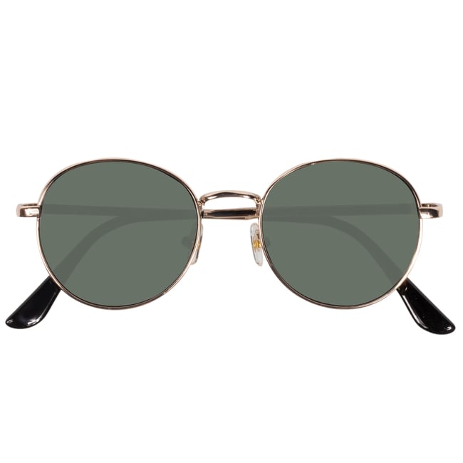 Lunettes de soleil forme ronde, 10 à 12 ans, branches métal, verres polycarbonates catégorie 3 jaune doré <span itemprop=