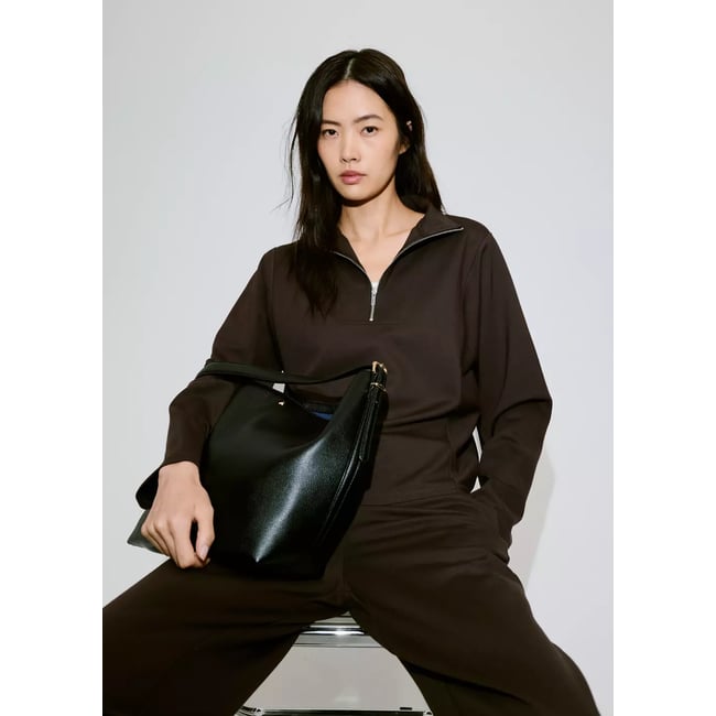 Sweat-shirt col montant zippé - MANGO