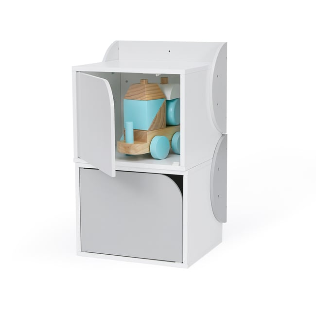 Ensemble table et 2 chaises enfant avec rangements intégrés, Gris - TEAMSON KIDS