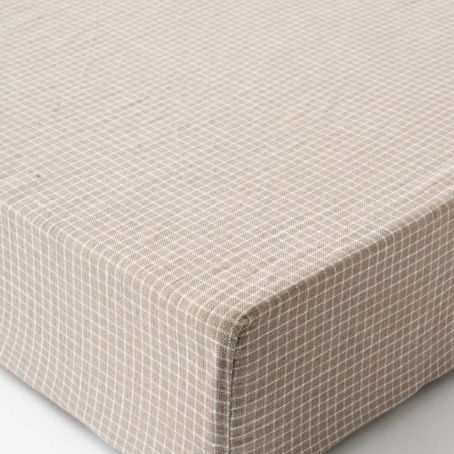 Drap housse, 100% lin, Exclusivité web naturel <span itemprop=