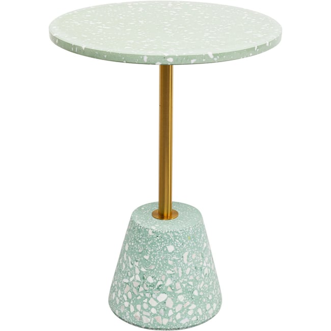 Table d'appoint en marbre minéral et acier, AMORE Couleur vert <span itemprop=