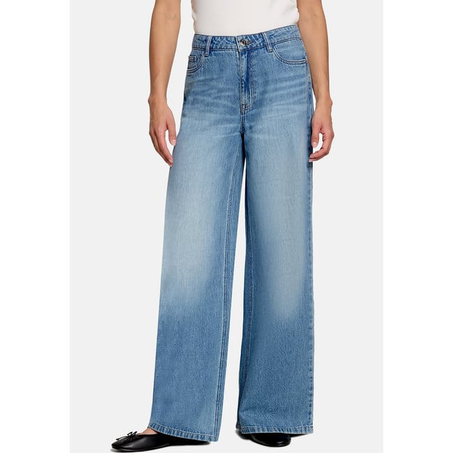 Jean modern fit à jambes larges middle blue denim <span itemprop=