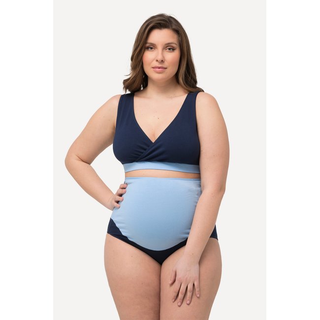 Brassière d'allaitement Bellieva en coton bleu nuit <span itemprop=