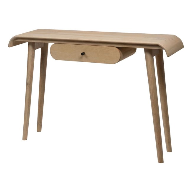 Bureau 1 tiroir en manguier et métal L110 cm Ada Couleur marron <span itemprop=