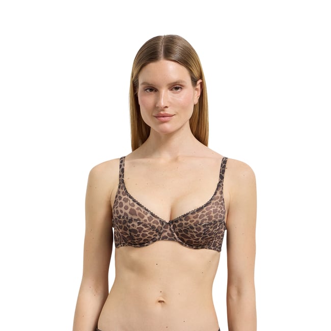 Soutien-gorge balconnet avec armatures Feline marron <span itemprop=